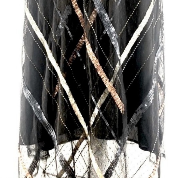 BCBMAXAZRIA Sheer Sequin Wrap Dress / Size Medium - Picture 5 of 11